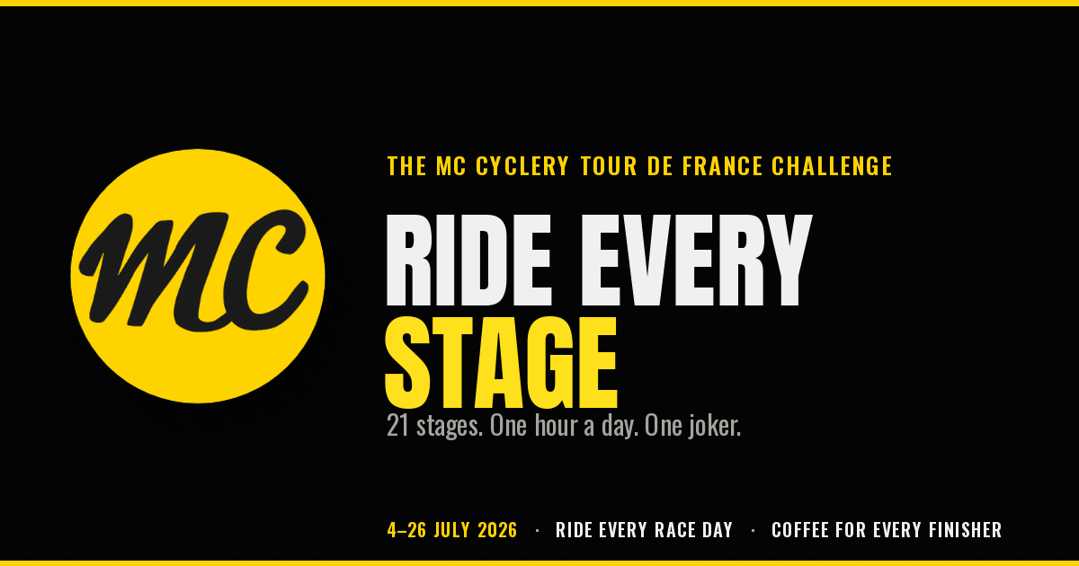 Ride Every Stage — the MC Cyclery Tour de France Challenge, 4–26 July 2026